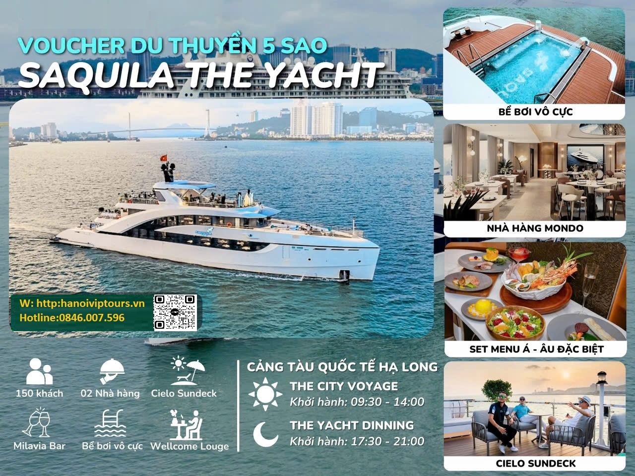 VỀ 1000 VOUCHER SAQUILA DAY CRUISE VÀ DINNER CRUISE 2025