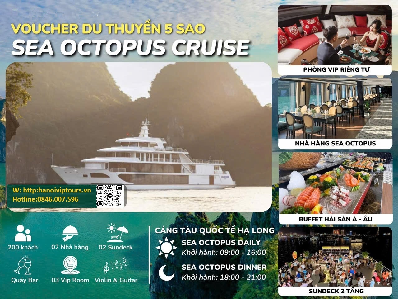 1000 VOUCHER OCTOPUS DAY CRUISE VÀ DINNER